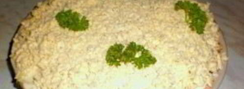 салат из картофеля с копченой горбушей. Шаг 10