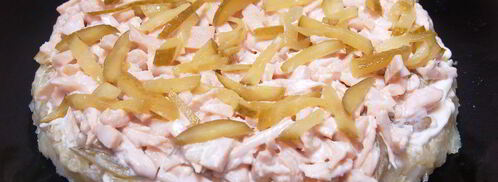 салат из картофеля с копченой курицей. Шаг 4