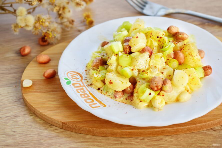 Рецепт салат картофельный с ананасом