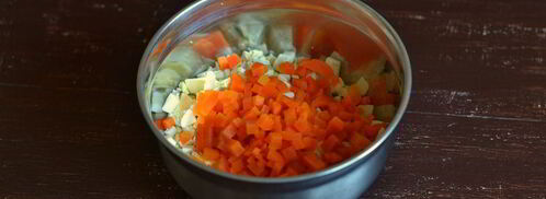 оливье с курицей. Шаг 3