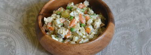 оливье с курицей. Шаг 10