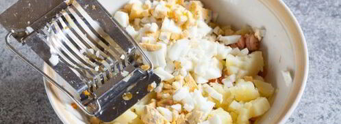 оливье с раковыми шейками. Шаг 5