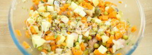 постный оливье. Шаг 8