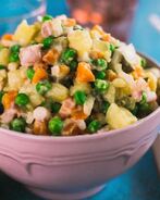 Постный салат оливье