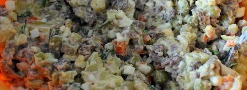 салат оливье с говядиной. Шаг 4