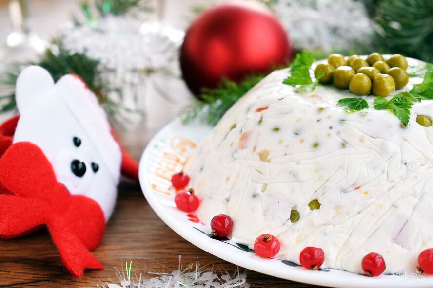 Рецепт салат-желе оливье