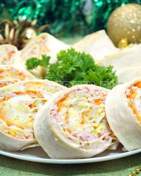 Закуска Оливье-рулет