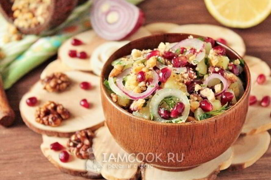 Рецепт салат из граната и грецких орехов