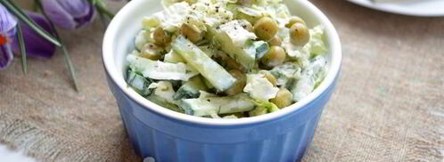 салат из пекинской капусты, огурцов и горошка. Шаг 6