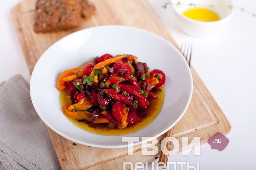 Рецепт салата иза запеченных перцева