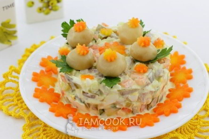 Рецепт салат лесная поляна с грибами