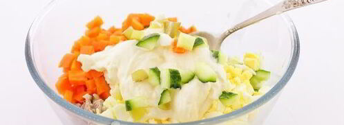 салат лесная поляна с грибами. Шаг 7