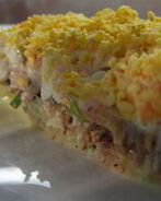 Салат Мимоза с сайрой