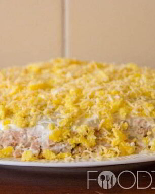 Салат Мимоза с сардиной