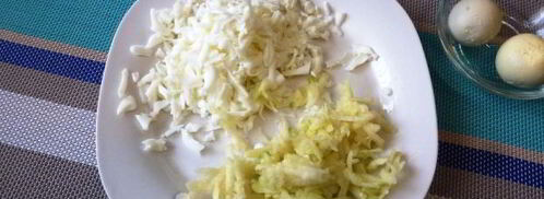 салат мимоза со шпротами. Шаг 7