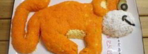 салат обезьянка с рисом и курицей. Шаг 8