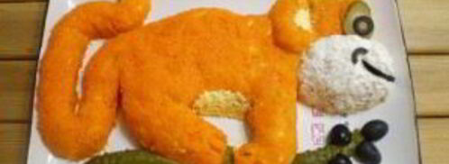 салат обезьянка с рисом и курицей. Шаг 9