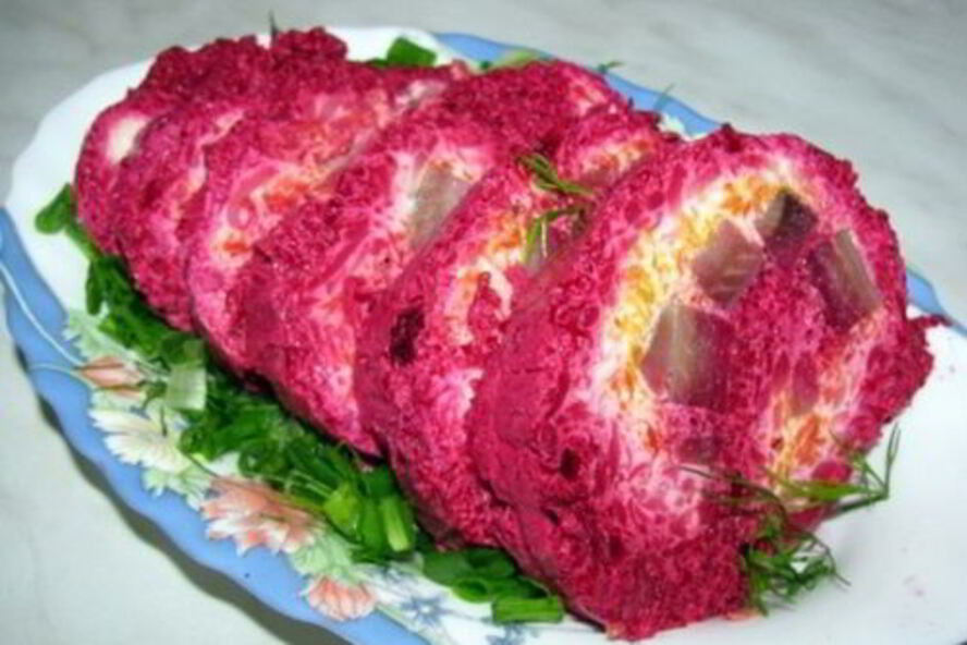 Рецепт салат сельдь под шубой рулетом классический