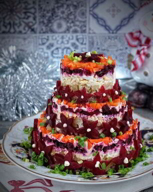 Салат-торт Селедка под шубой