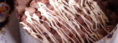 салат-торт селедка под шубой. Шаг 9