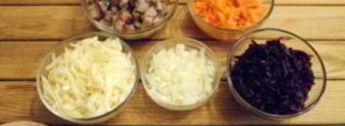 селедка под шубой без яиц. Шаг 2