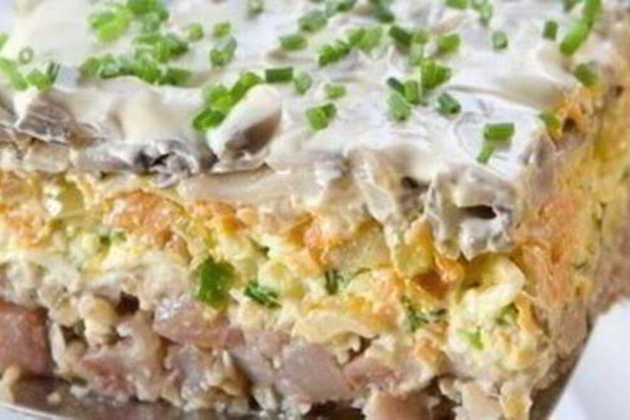 Рецепт селедка под шубой с шампиньонами по новому