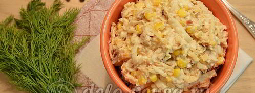 салат с блинами и курицей. Шаг 8