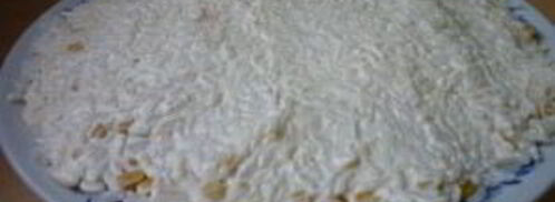 салат с горбушей и сыром. Шаг 4