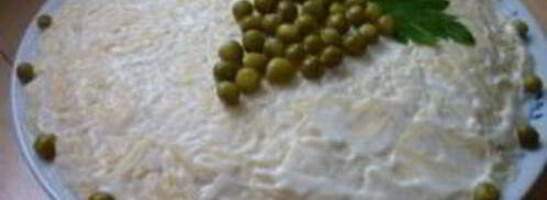 салат с горбушей и сыром. Шаг 7