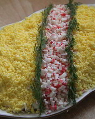 Салат с крабовыми палочками Свадебный генерал