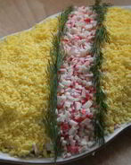 Салат с крабовыми палочками Свадебный генерал