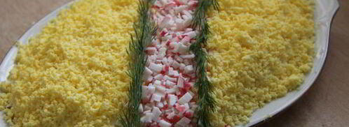 салат с крабовыми палочками свадебный генерал. Шаг 7