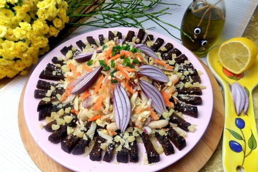 Рецепт салат с курицей карри и фасолью