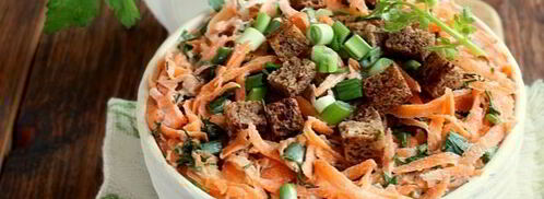 салат с морковью и сухариками. Шаг 10