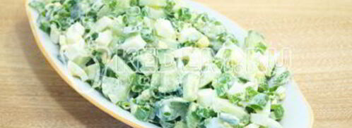 салат с огурцом и яйцом. Шаг 5