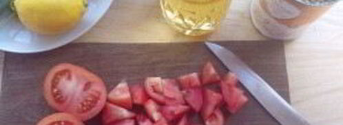 салат с помидорами и фасолью. Шаг 2