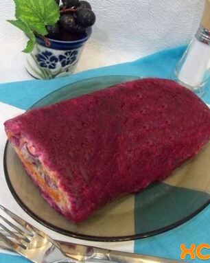 Салат Шуба рулетом