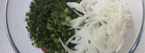 русский летний салат в стиле цезарь. Шаг 7