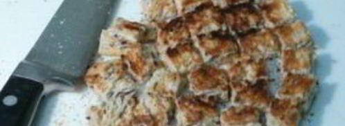 салат цезарь с беконом. Шаг 3