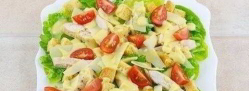 салат цезарь с курицей. Шаг 7