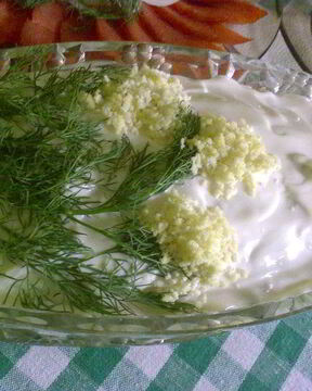 Салатик слоеный с курицей