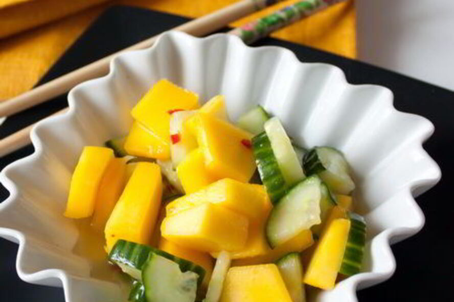 Рецепт тайский салат из манго и огурца