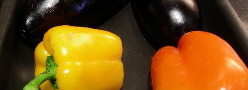 дип из запеченных баклажанов, перцев и кинзы. Шаг 2