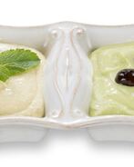 Соус хумус с мятой и оливками