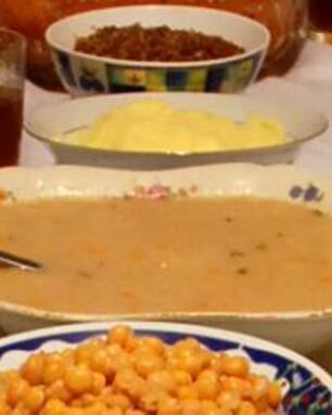 Белый борщ с грибами на закваске