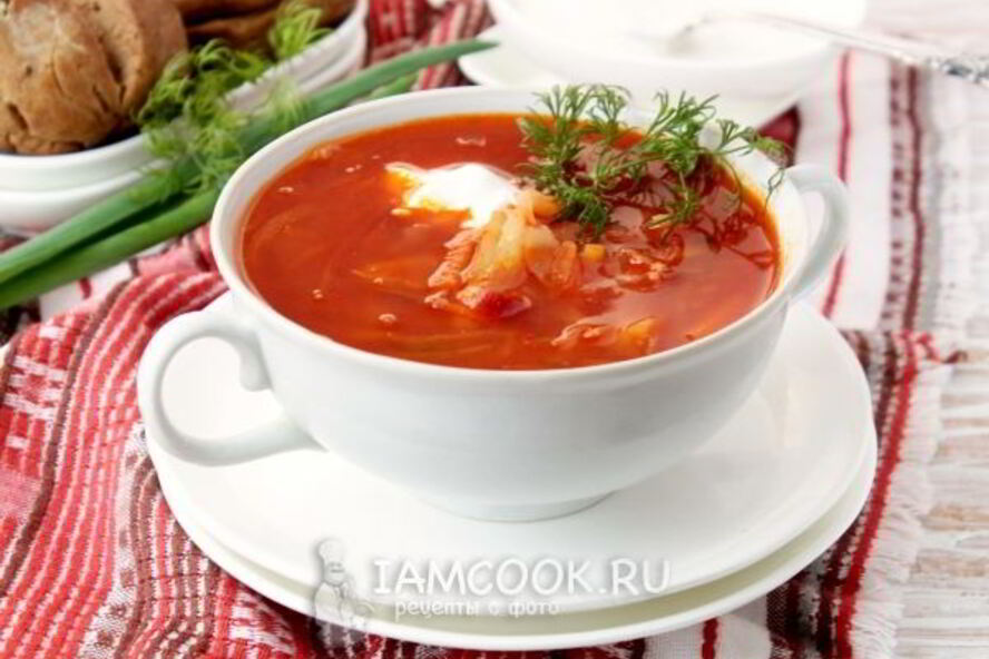 Рецепт борщ без мяса