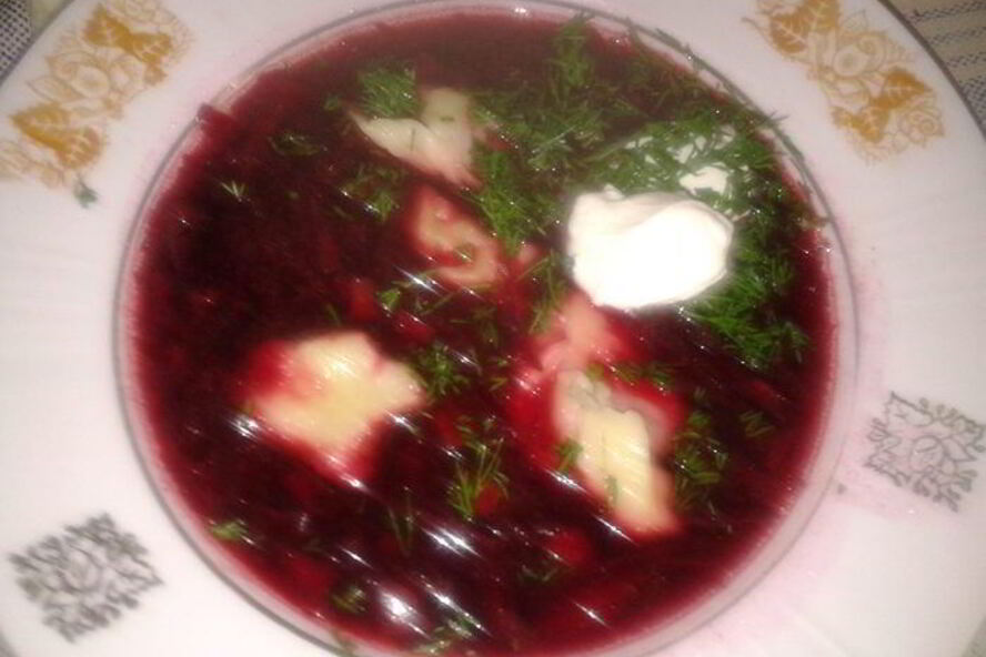 Рецепт борщ грибной с ушками