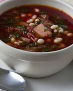 Борщ постный с грибами