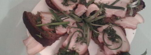 борщ с бутербродами из сала. Шаг 6