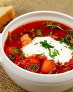 Борщ с маслинами